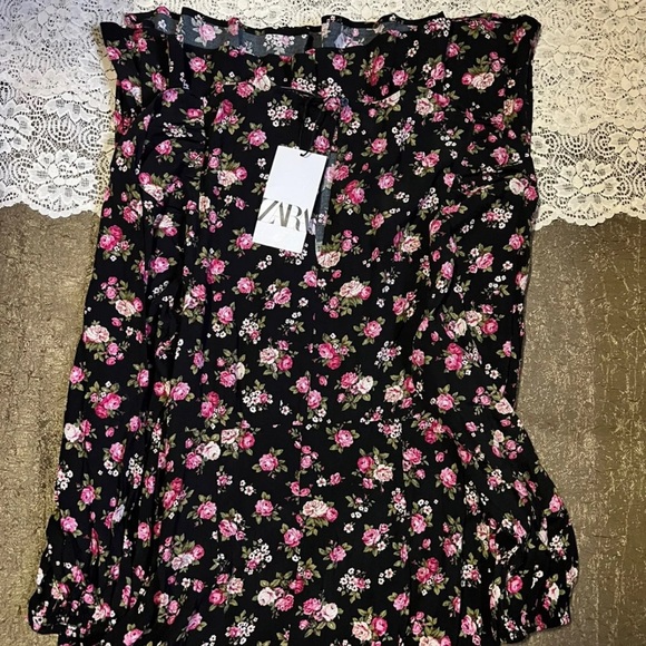 Zara Floral Print Midi Dress - Picture 5 of 6